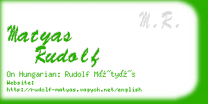 matyas rudolf business card